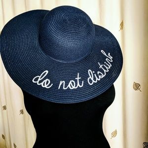 Navy Blue Do Not Disturb Sun Hat
